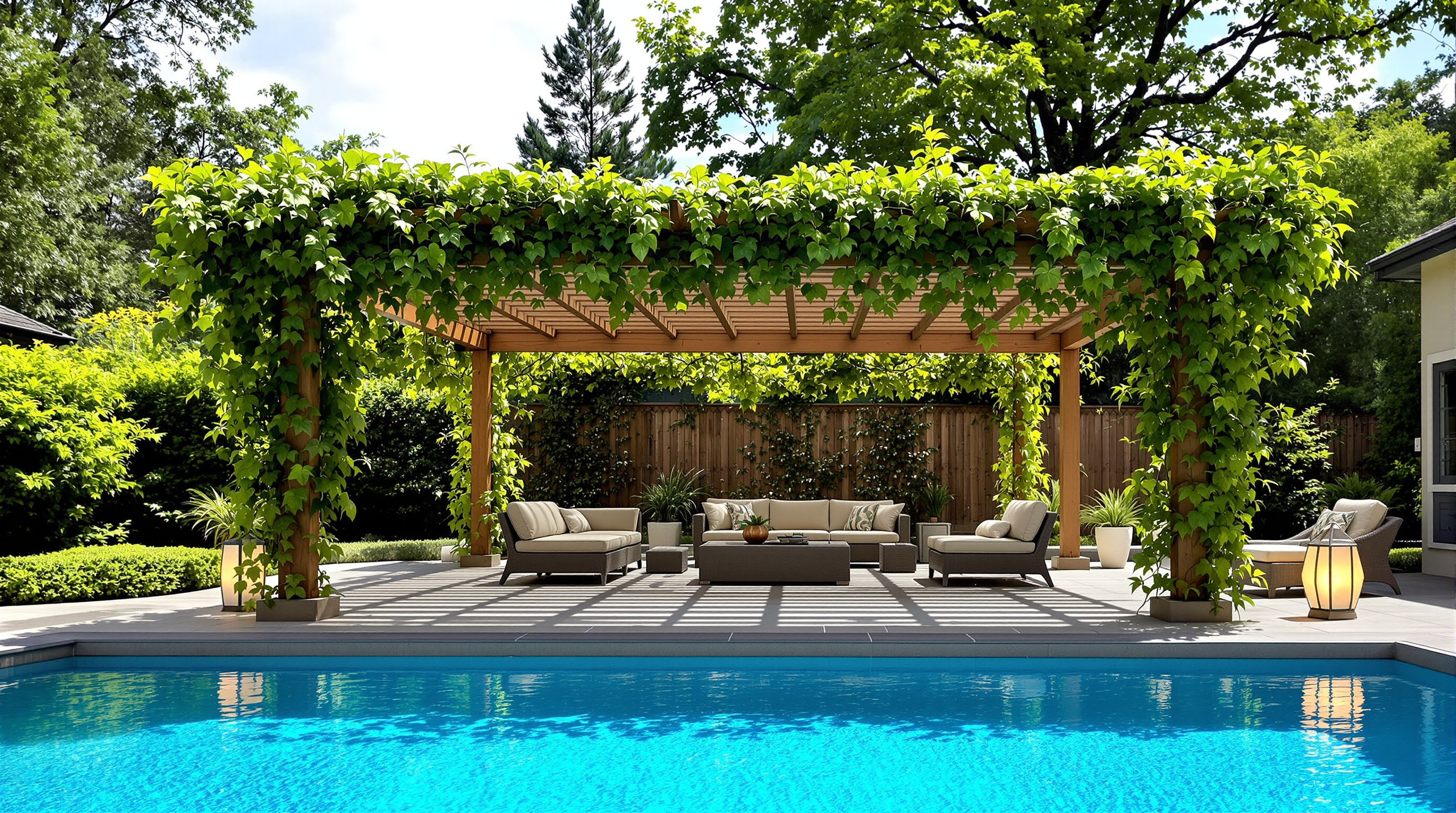 Pool house terrasse piscine Nice