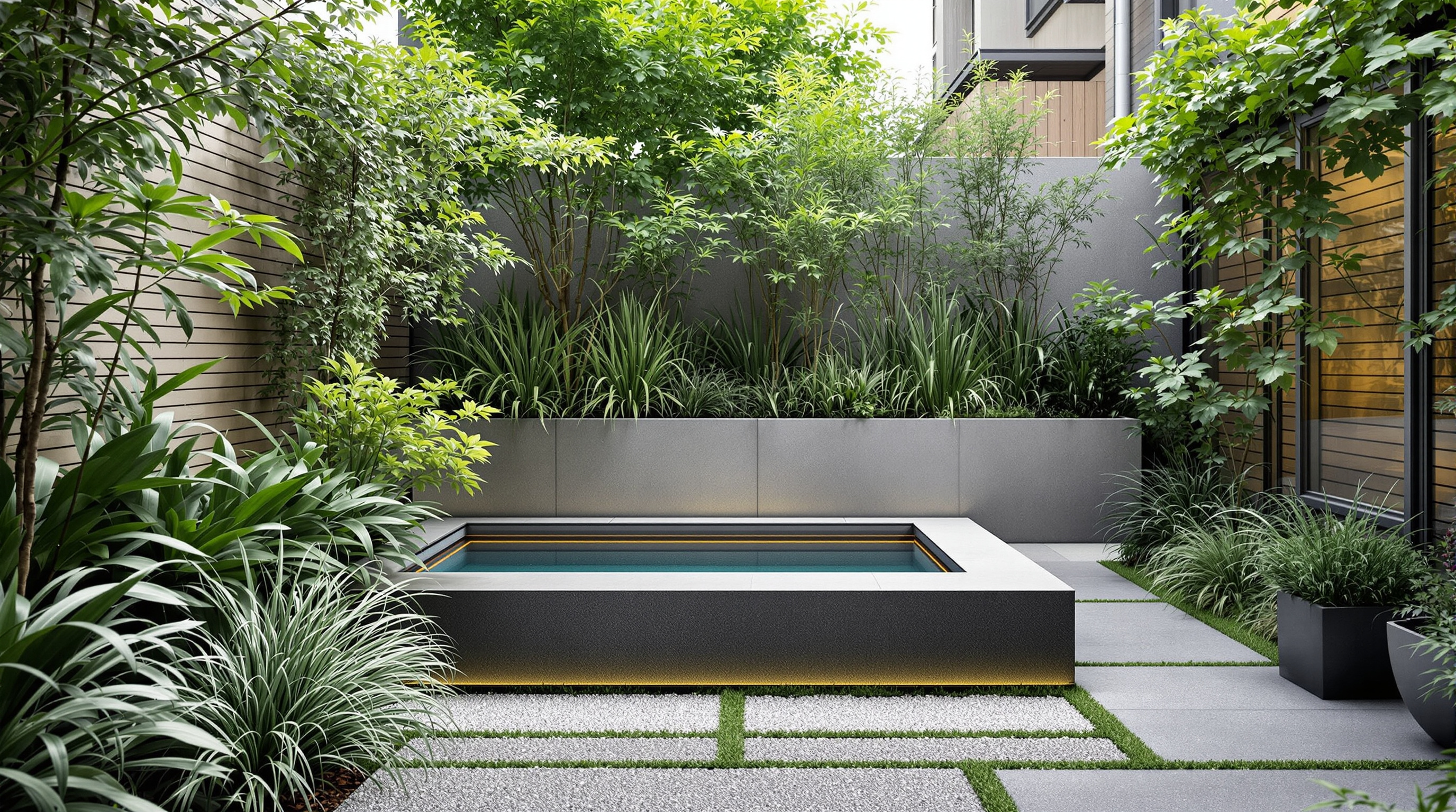 Mini piscine petit jardin